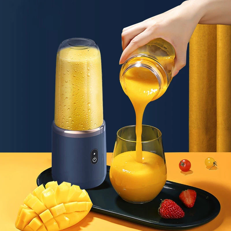 

Портативная соковыжималка с 6 лезвиями, чашка для фруктового сока с USB-зарядкой, ручная автоматическая маленькая электрическая соковыжималка, Миксер для смузи, дробилка для льда