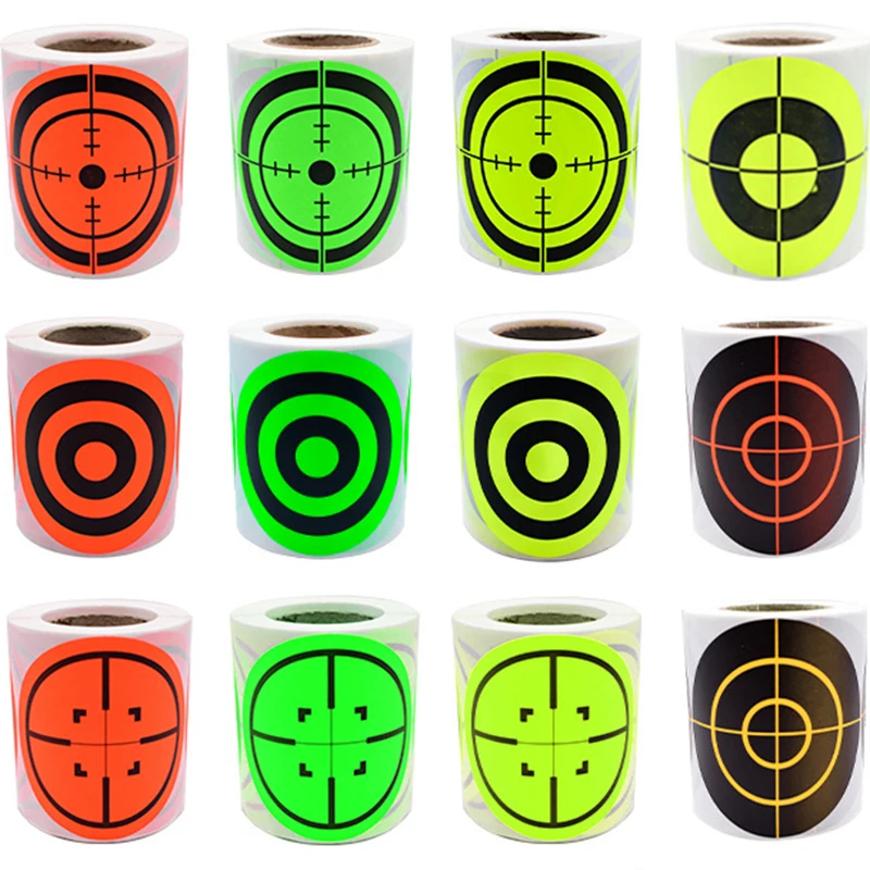 

200PCS/Roll Target Stickers 3inch/7.50cm Self-Adhesive Splatter Impact Splash Reactive Shooting Sticker wedding decoration