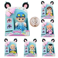 kieka kawaii 6 inches family sonic doll set cartoon diy baby musical toy make sound with drinking bottle mystery box kid gift
