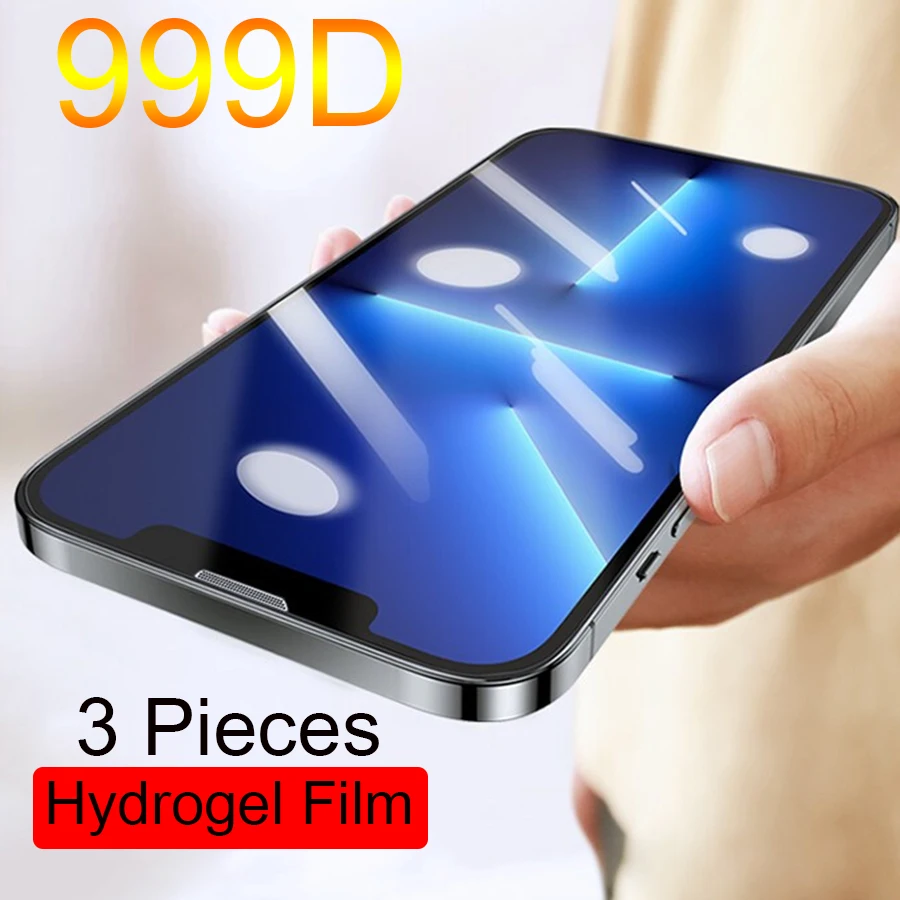 

3Pcs Soft Hydrogel Film On iPhone 13 11 12 Pro Max XS XR 7 8 6 Plus TPU Screen Protector For iPhone 13 Mini 11 Pro Max Not Glass