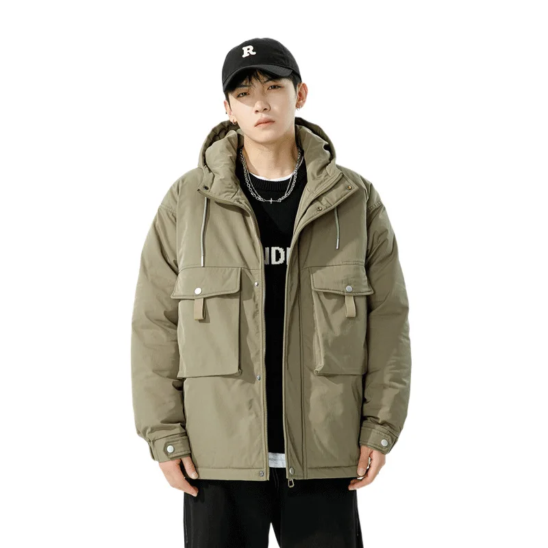 Japanese Fashion Winter Coat Men 2022 Overalls Jackets for Men Cotton Coat Men's Winter Thickened Men's Hooded Parkas