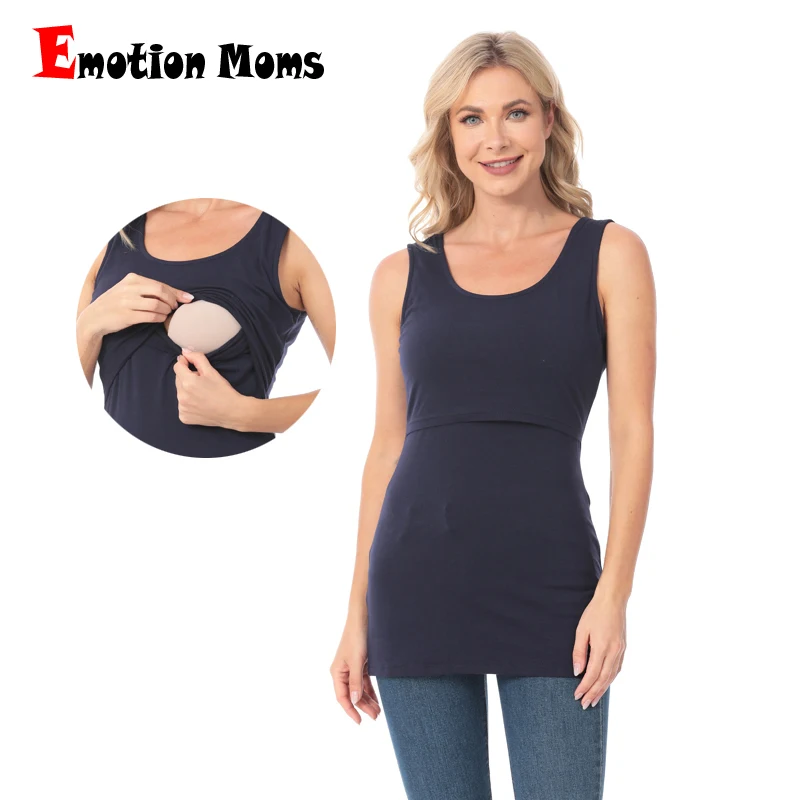 

Emotion Moms Fashion Cotton Tank Tops Breastfeeding Vest Summer Tanks For Pregnant Women Maternity Breastfeedin Vest