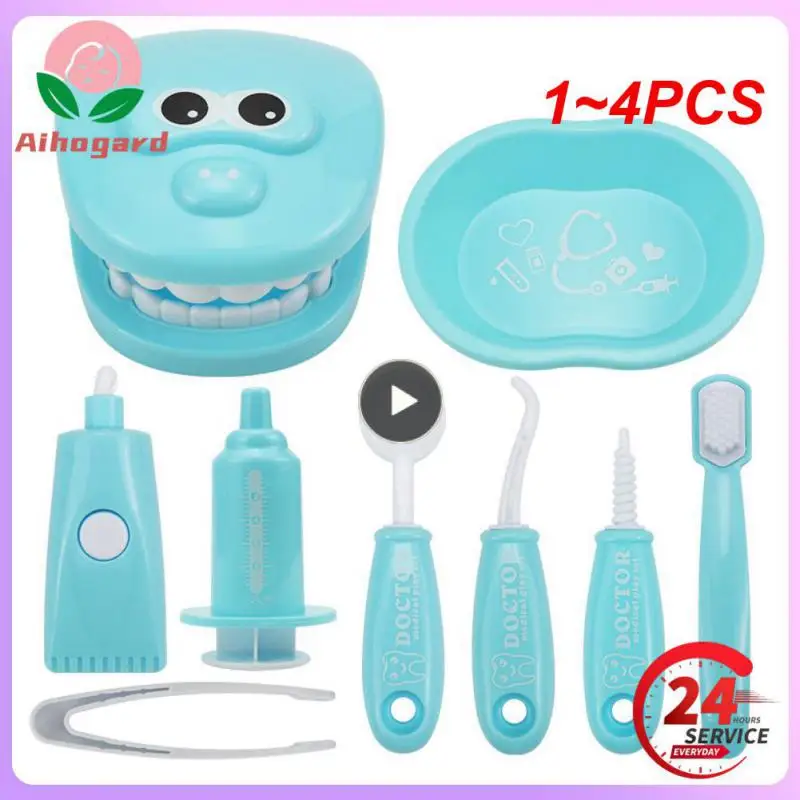 

1~4PCS Children's Oral Toys Dentists Nurses Simulated Dentists Sets Of Household Medica Toys 9-piece Sets Of Family Toys Fun