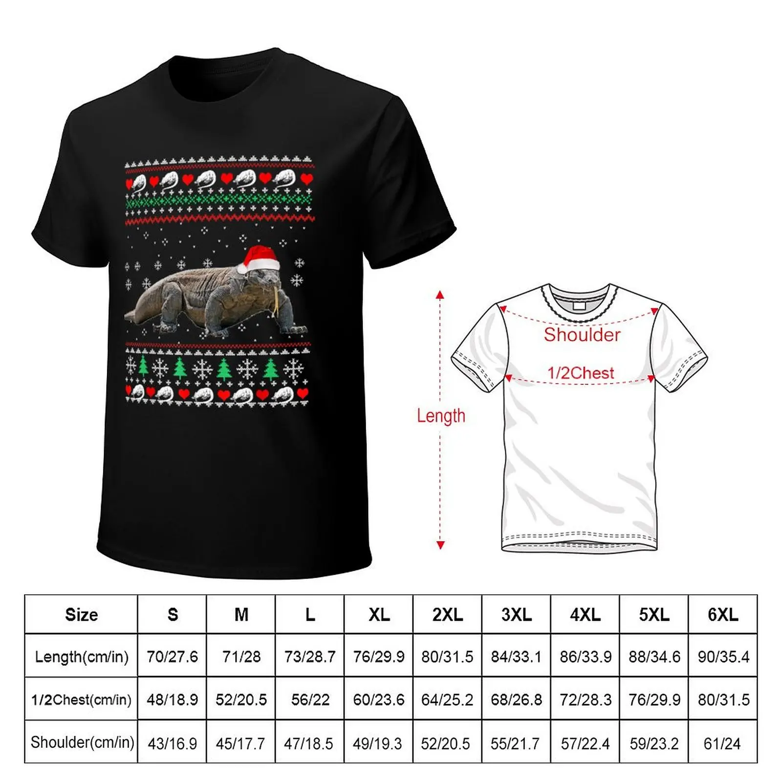 Футболка с драконом Komodo Santa Hat Ugly Christmas