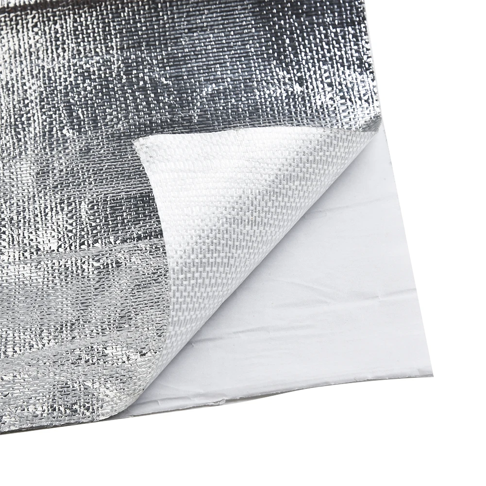 

Brand New High Quality Heat Shield Barrier Reflective With Adhesive Layer 12inch X 24inch Durable Exhaust Glass Fiber
