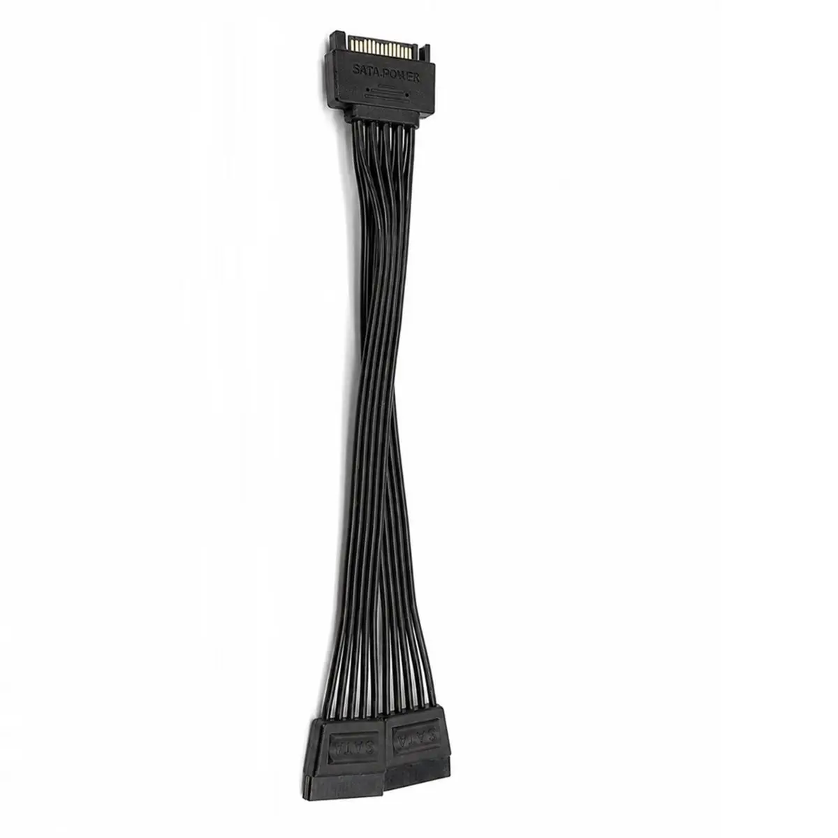 Кабель SATA 15-контактный для компьютерных жестких дисков, разветвительный кабель SATA 15-контактный (штекер) на 2 SATA (гнездо) для HDD, SSD, оптических приводов (art.: 3920dc6c91a5f) - 3920dc6c91a5f
