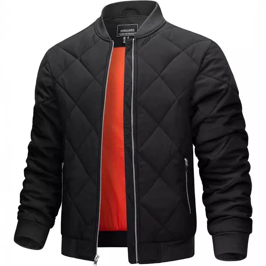 Мужская модная зимняя теплая бейсбольная куртка с хлопковой подкладкой толстое