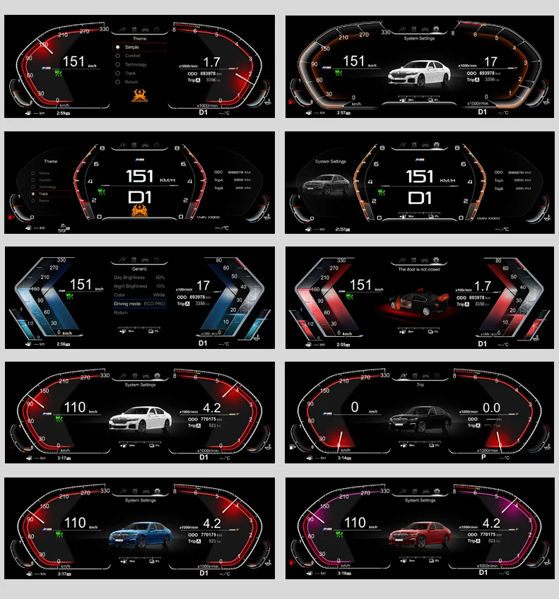 Для BMW 1 серии F20 F21 2 F45 F46 X1 F48 X2 F39 цифровой спидометр кластер