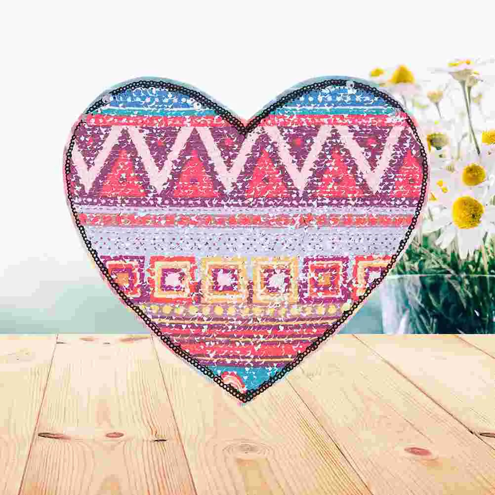 DIY вышитая нашивка аппликация в национальном стиле персиковое сердце ткань с