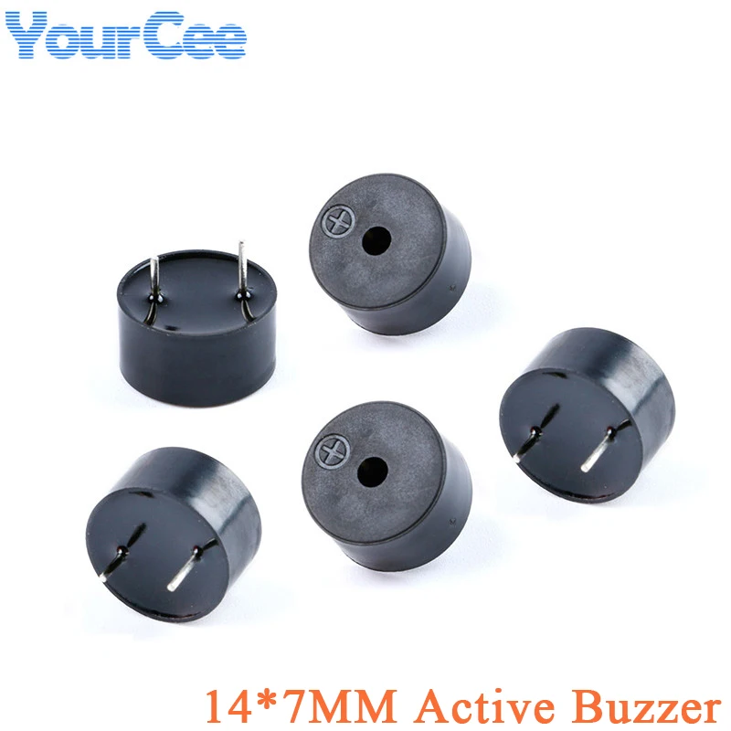 

10pcs 1407 MINI Active Buzzer Integrated Piezoelectric Alarm Buzzer 14*7MM DC High Decibel Buzzer 3-24V for Diy