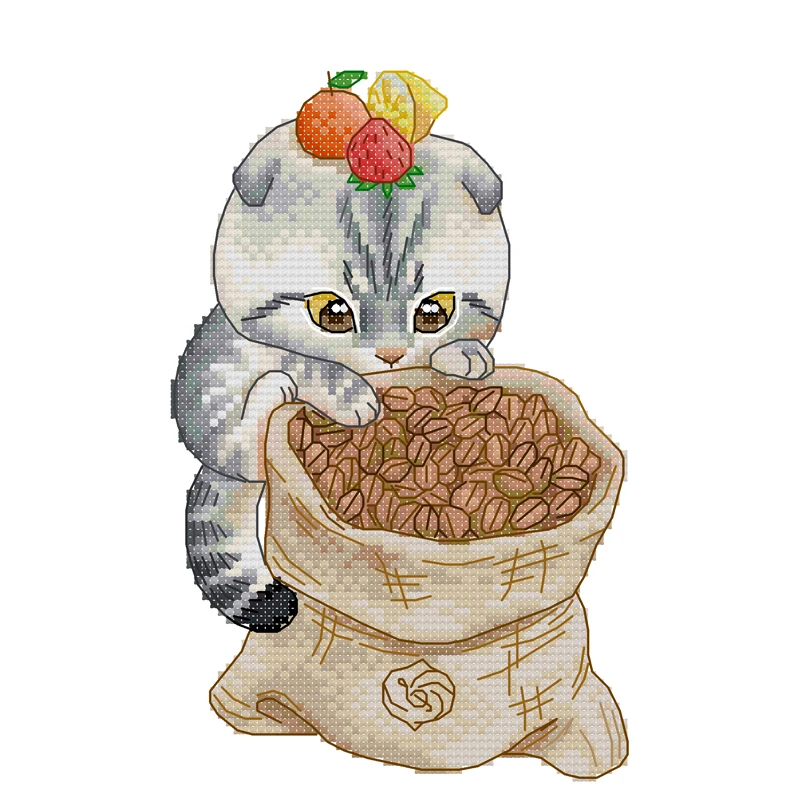 

Набор для вышивки с кофейной чашкой «Котенок в чашке»