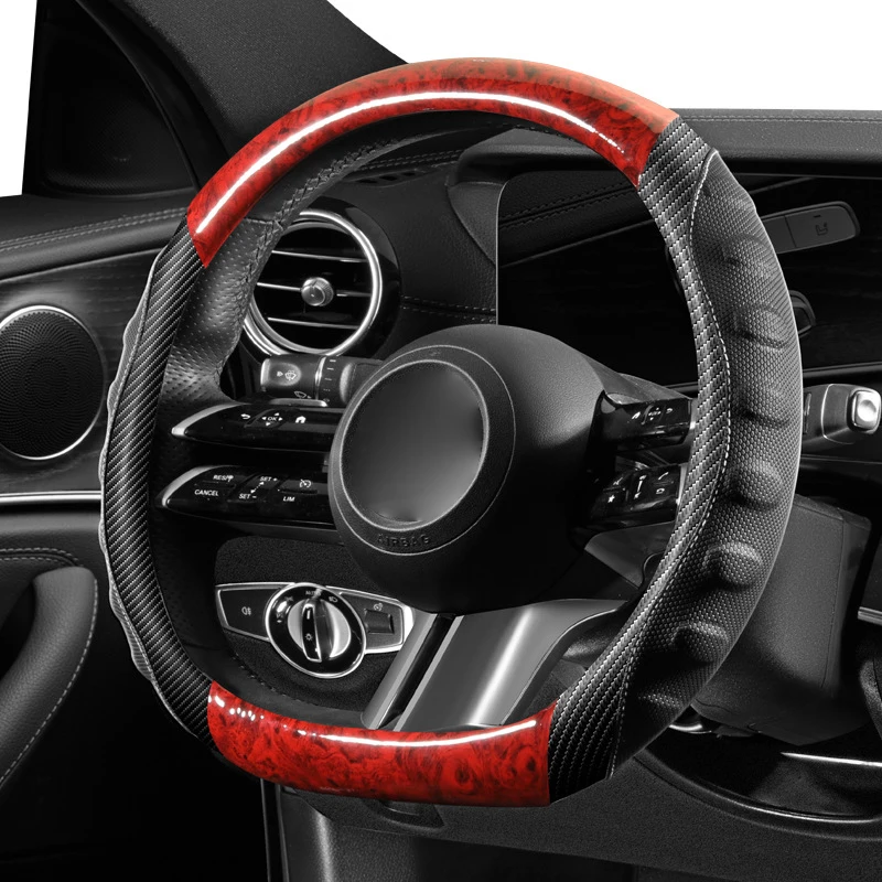 Чехол для руля SEAMETAL в деревянном стиле автомобиля 37-38 см противоскользящий чехол