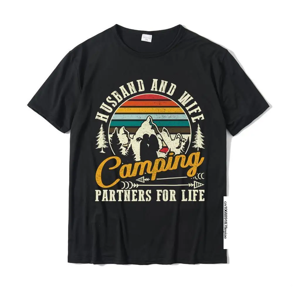 

Husband And Wife Camping Partners For Life Sweet Designer Man Tshirts Family Tops Tees Cotton Fashionable