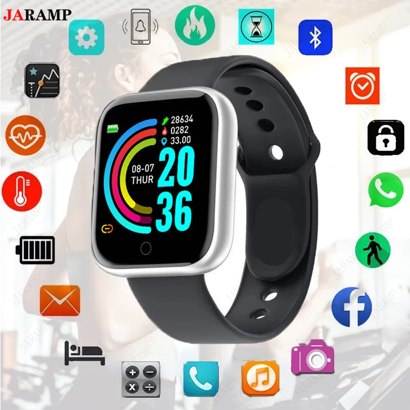 

Умные часы jaрамп Y68, мужские наручные часы, электронные умные часы, фитнес-монитор, подарок для женщин, Reloj Inteligente D20 для Huawei