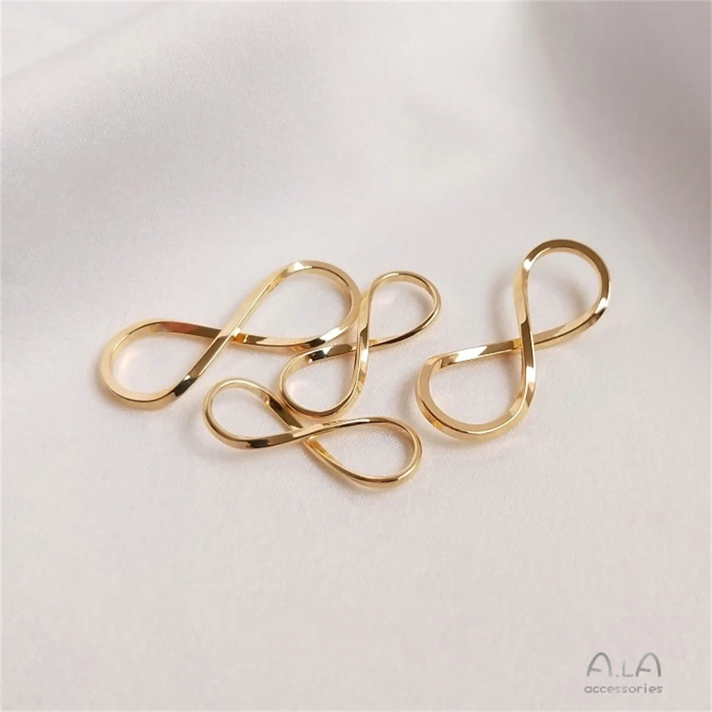 

14K gold 8-shaped accessories connecting piece closing buckle handmade diy bracelet necklace earrings pendant accessories
