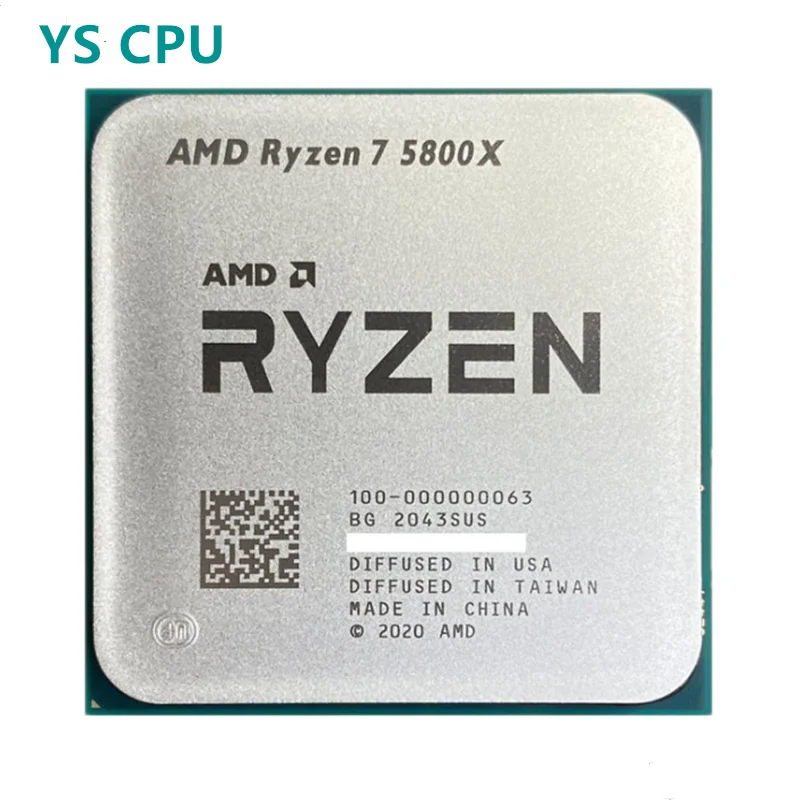 

AMD Ryzen 7 5800X R7 5800X 3.8 GHz Eight-Core 16-Thread CPU Processor 7NM L3=32M 100-000000063 Socket AM4