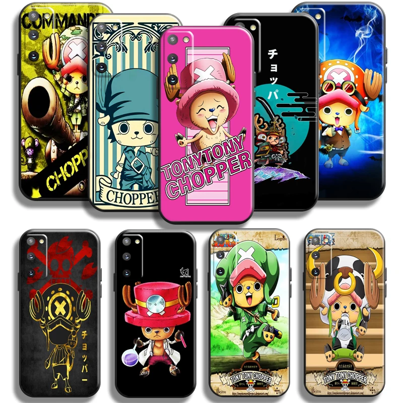 

One Piece Tony Tony Chopper For Samsung Galaxy S20 S21 Plus Ultra FE 5G Samsung S21 S20 Phone Case Black Coque Carcasa