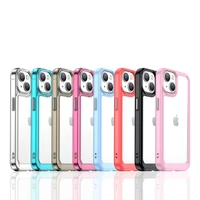 for iphone 14 case iphone 14 pro cover colorful soft edge silicone transparent shockproof bumper for iphone 14 13 12 11 pro max