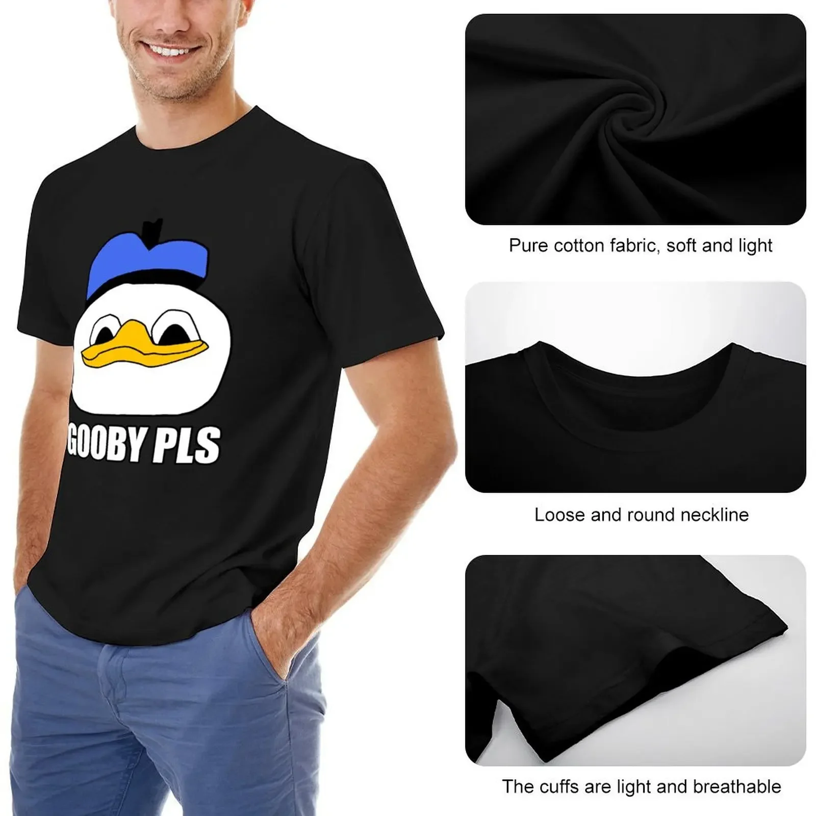 Футболка Dolan Duck Meme (Gooby Pls) простая винтажная футболка с рисунком мужская одежда