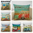 Высококачественный чехол для подушки 45x45 см с рисунком масляной живописи подходит для украшения дома дивана льняная Подушка Чехол