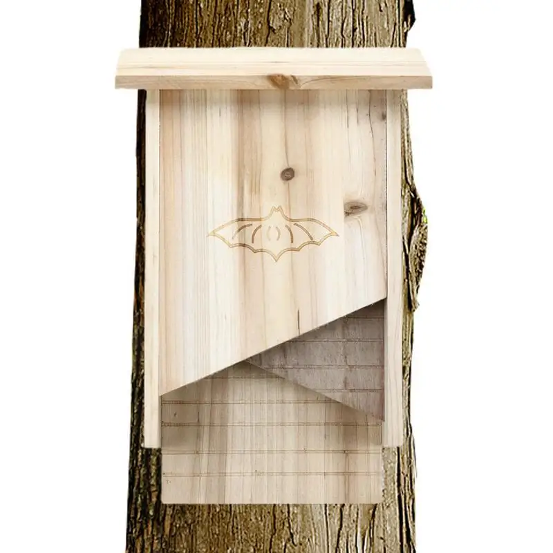 

Bat Box Big Bat Houses For Outdoor Weatherproof Wooden Bat House For Outdoors Garden Balconies Winter Simple Installation