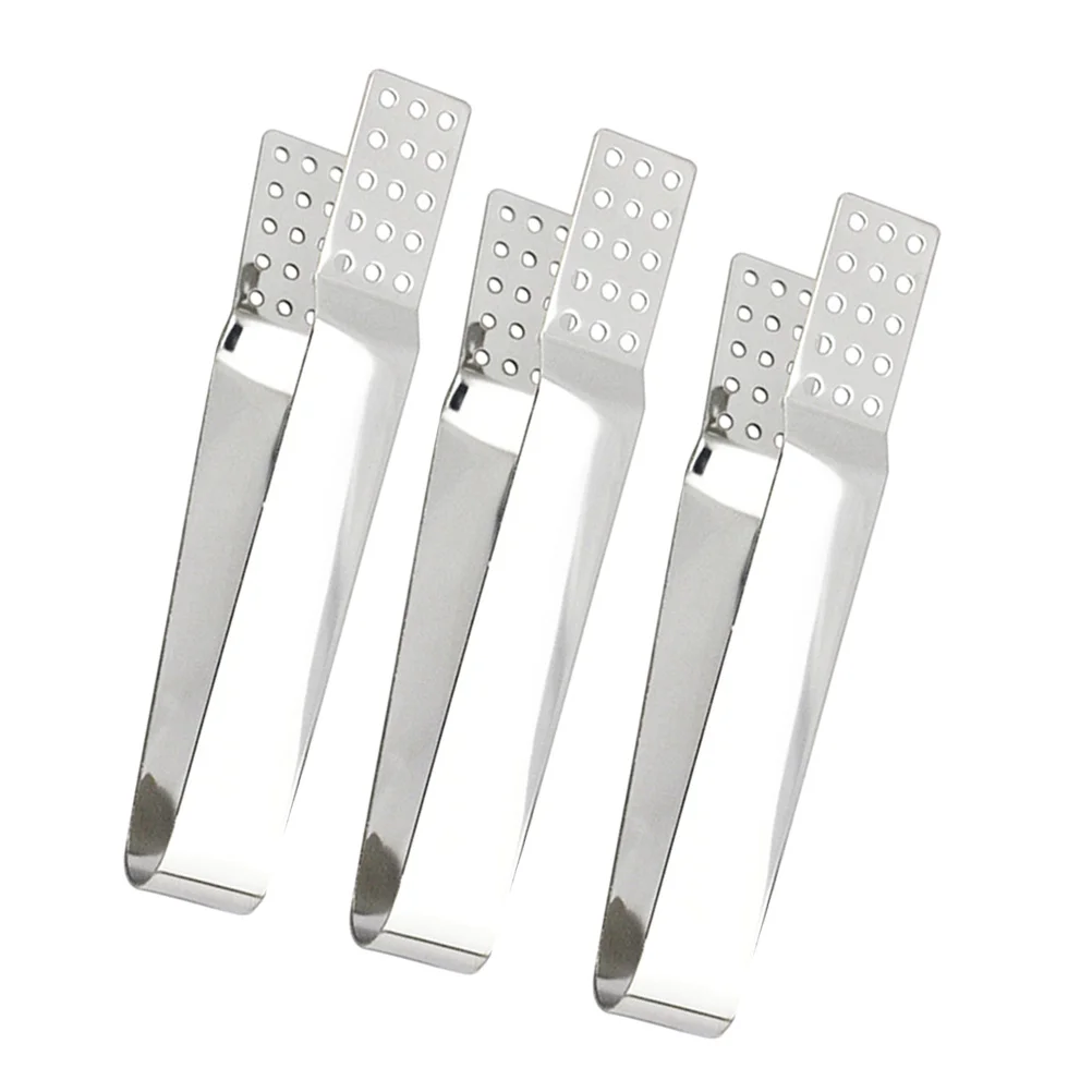 

3 Pcs Mini Food Tongs Stainless Steel Teabag Squeezer Strainer Extrusion Machine