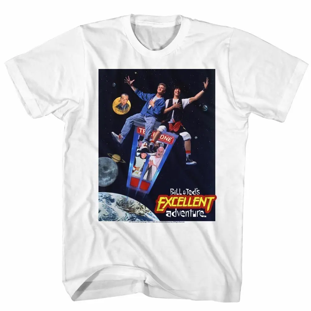 Белая футболка с постером Билл и Тед для взрослых