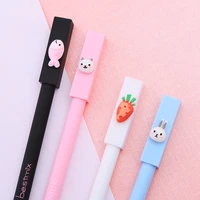 new creative personality small fresh cute gel pen silicone signature pen simple student stationery black water pen wholesale