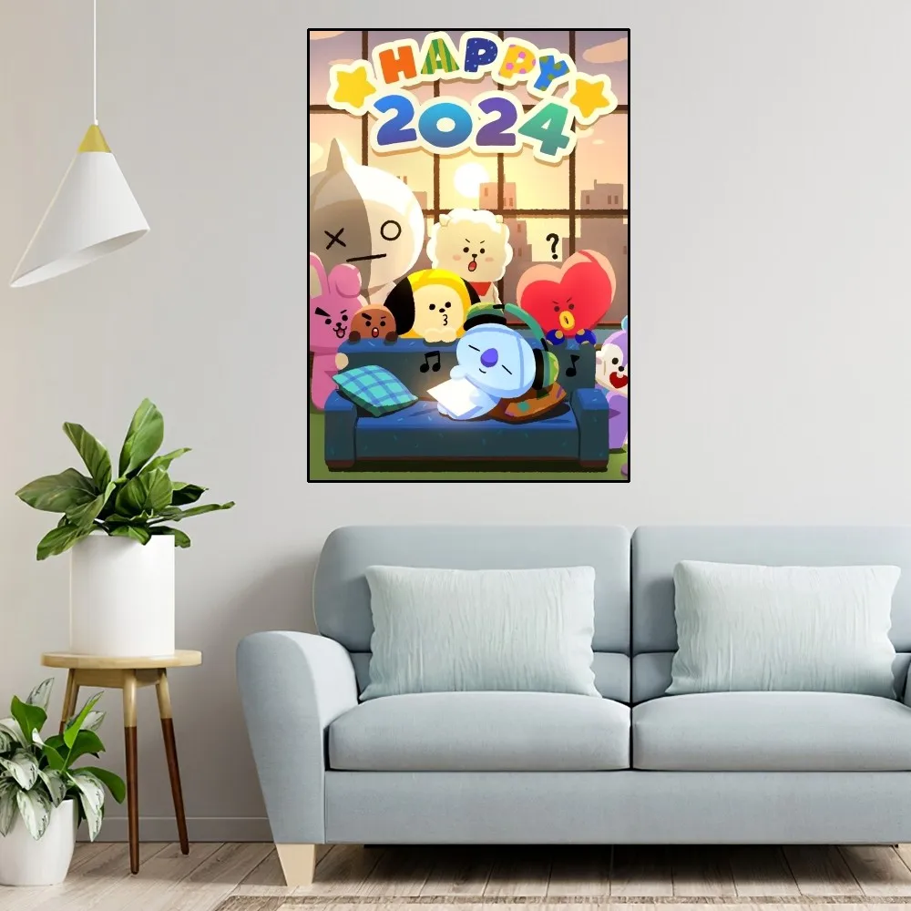 BEAST KINGDOM BT21 милый постер домашний декор комнаты эстетическое искусство настенная