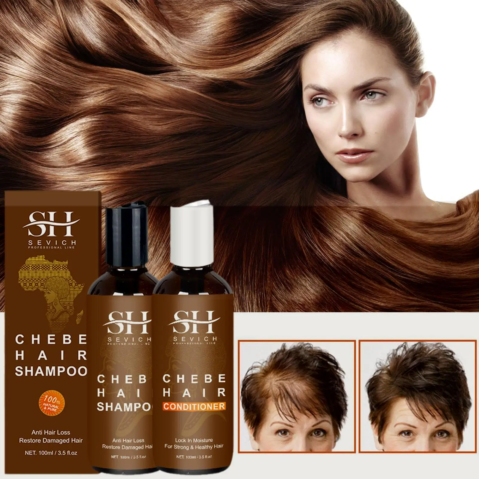 

100ml Hair Loss Treatment Shampoo Traction Alopecia Break Hair Anti Growth Conditioner Products Hair K7l5