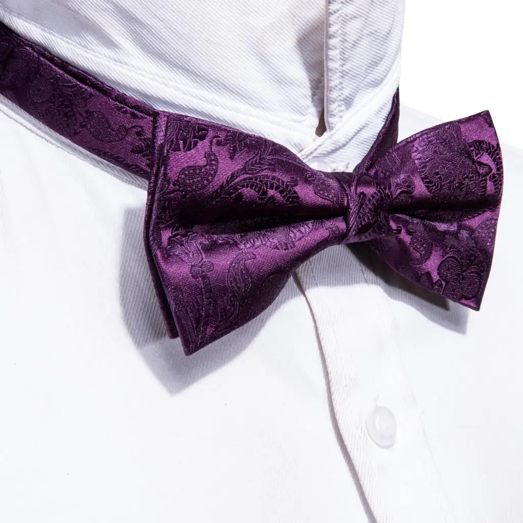 Мужской комплект из галстука и запонок Barry.Wang фиолетовый сиреневый лавандовый