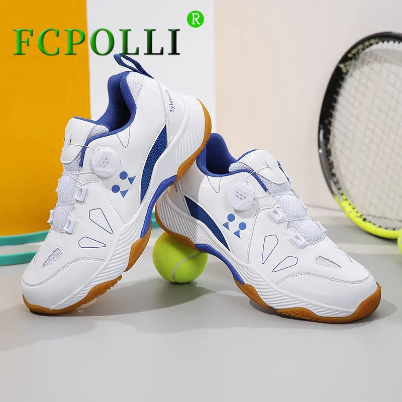 

Professional Badminton Shoes Women Quick Lacing Indoor Court Shoes Mens Wearable Table Tennis Shoes Unisex Designer Sneakers Man