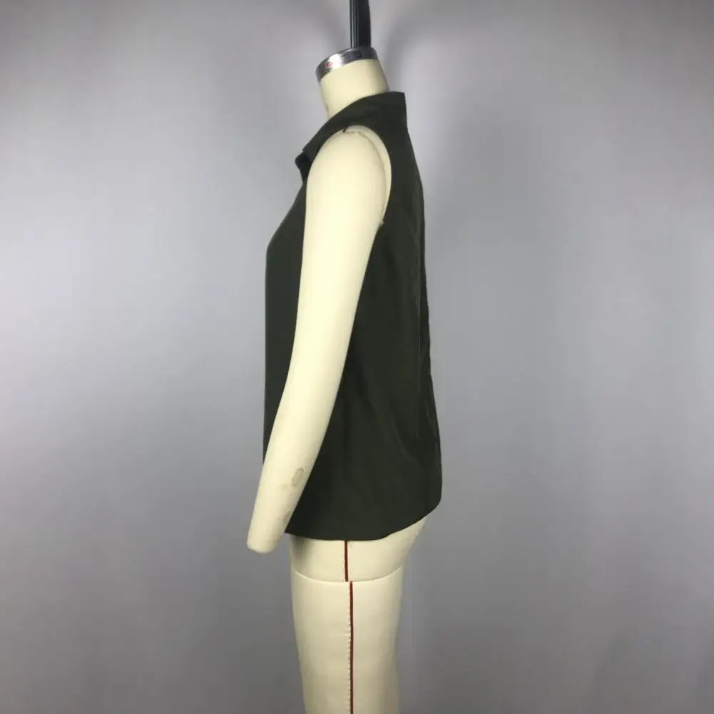 

Thin Stylish Simple Fashionable Slim Summer Shirt Buttons Closure Casual Blouse Single-breasted Female Clothes