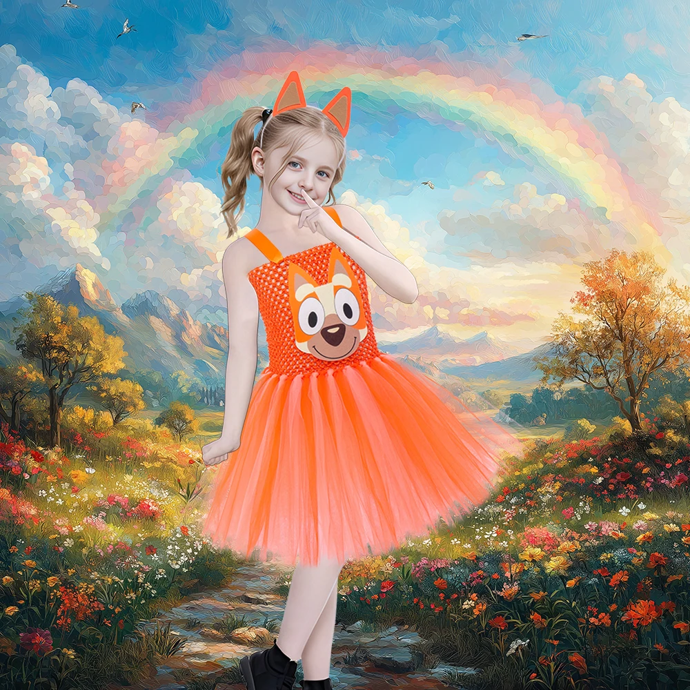 Милый костюм для косплея девочек с собаками одежда маленьких на день рождения