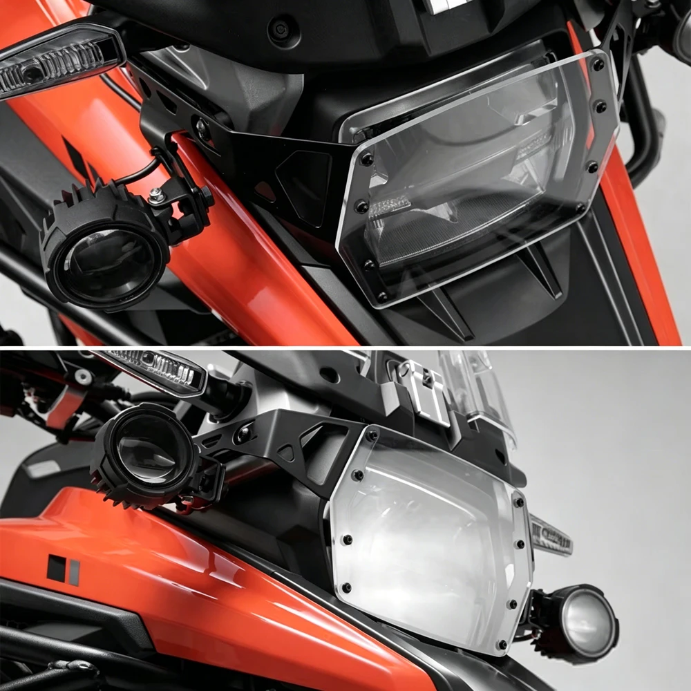 Фото Аксессуары для мотоциклов Suzuki V-Strom 1050, DL1050, DL 1050XT, DL1050A: Защитная решетка для фары, защитный кожух, защита решетки №2