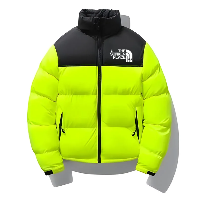 

2023 Men's Winter Plush Warm Casual Zipper Fashion Cotton Coat Short Down Jacket Northbound Men's Winter Jacket Men's Thickened