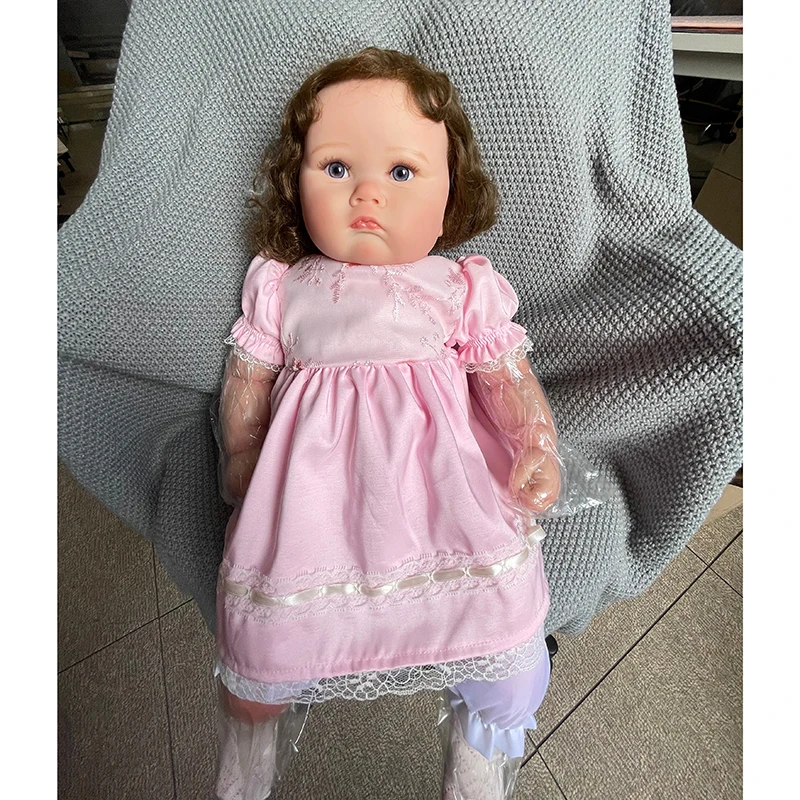 60CM Handmade High Quality Toddler Maggie Detailed Lifelike Hand-rooted hair Collectible Art Doll | Dolls