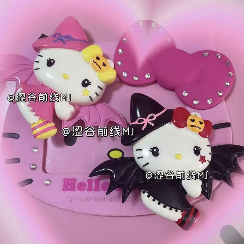 

Хелло Китти Y2K серия Хэллоуин большая шпилька для волос Sanrio Kt Cat Kawaii Pvc Adorkable Liu Haijia мультфильм аксессуары для волос подарок