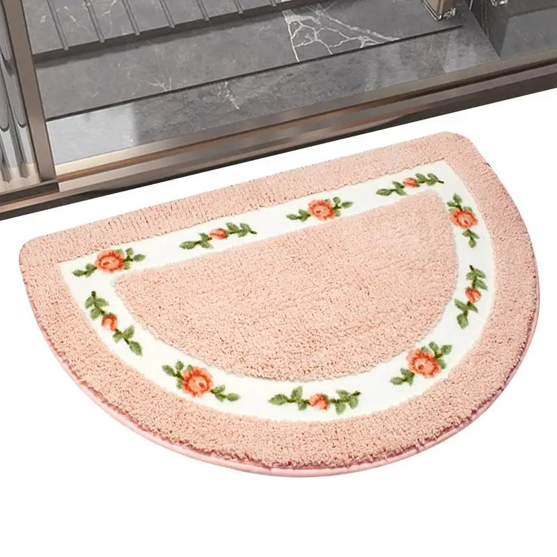 

Floral Rose Bathroom Mat Rose Bathroom Rug Mat Absorbent Door Mats Bathroom Mats Toilet Non-Slip Carpets Door Entry Quick-Drying