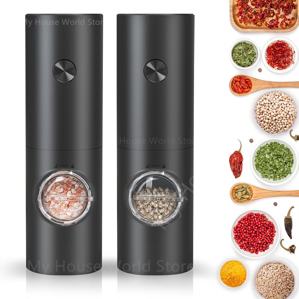 

Electric Automatic Mill Pepper And Salt Grinder Spice Salt Pepper Grinder With LED Light Adjustable Coarseness Mill Kitchen Tool