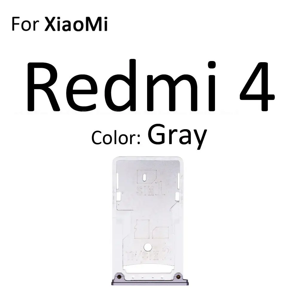 Фото Адаптер-ридер слота для SIM-карты и Micro SD для Xiaomi Redmi 4A, 4 Pro, Note 4, держатель карты, разъем, запчасти №3