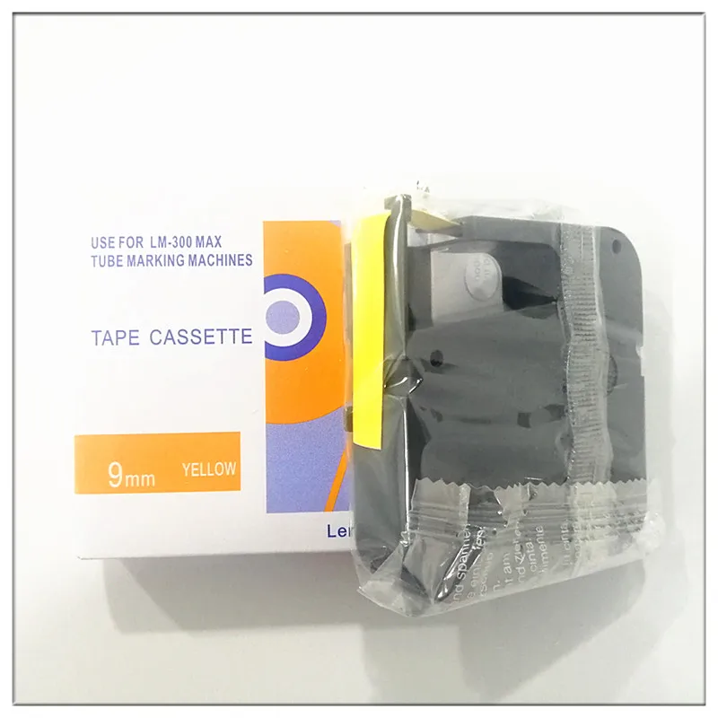 

1PK cassette label 9mmX8m pt-309y yellow Label sticker for max letatwin ferrule printing machine lm-380e.lm-390a/pc,lm-400a
