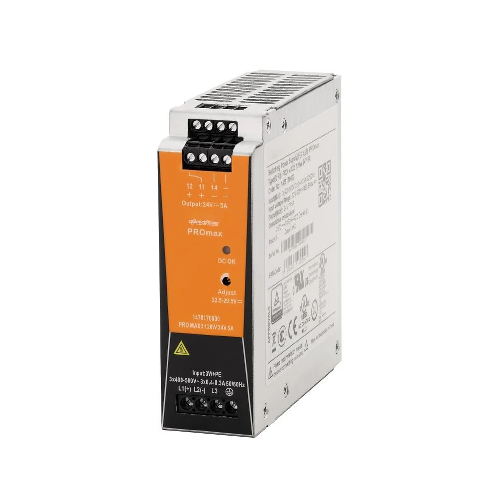 

1478170000 For Weidmuller Power Supply PRO MAX3 120W 24V 5A