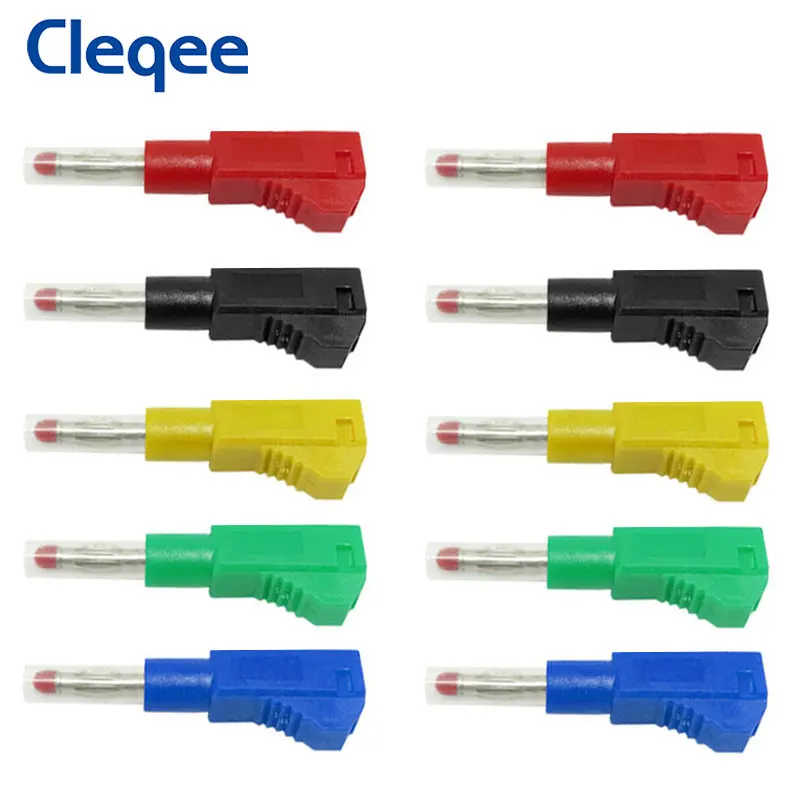 

Cleqee P10043 10 шт. 4 мм банановый штекер 32A выдвижной сварочный Тип Встроенная прочная пружина "сделай сам" стандартная для мультиметра