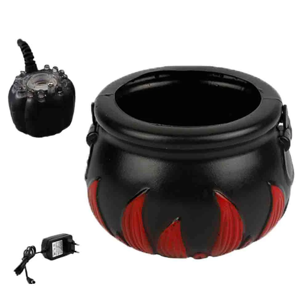 

Halloween Mist Maker Fogger Witch Cauldron Fog Maker Water Pond Fog Machine with 12 Color Changing LED Light EU Plug