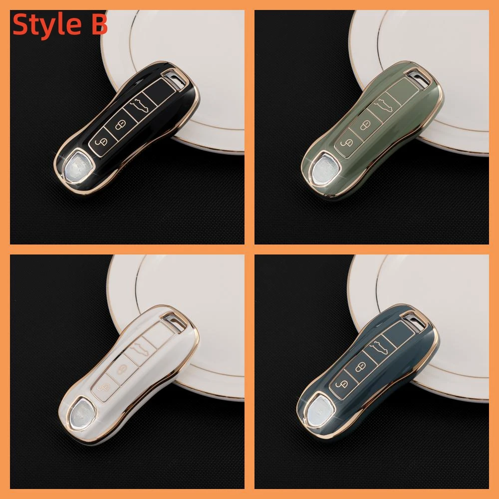 

Мягкий Чехол Для Ключей Из ТПУ Для Ключей От Автомобиля Porsche-Macan 718 Taycan 911 Cayman Boxster-аксессуар Для Сумки Для Д...