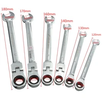 678101112mm combination ratchet wrench spanner socket tool set 180%c2%b0 adjustable spanner car metric repair tools