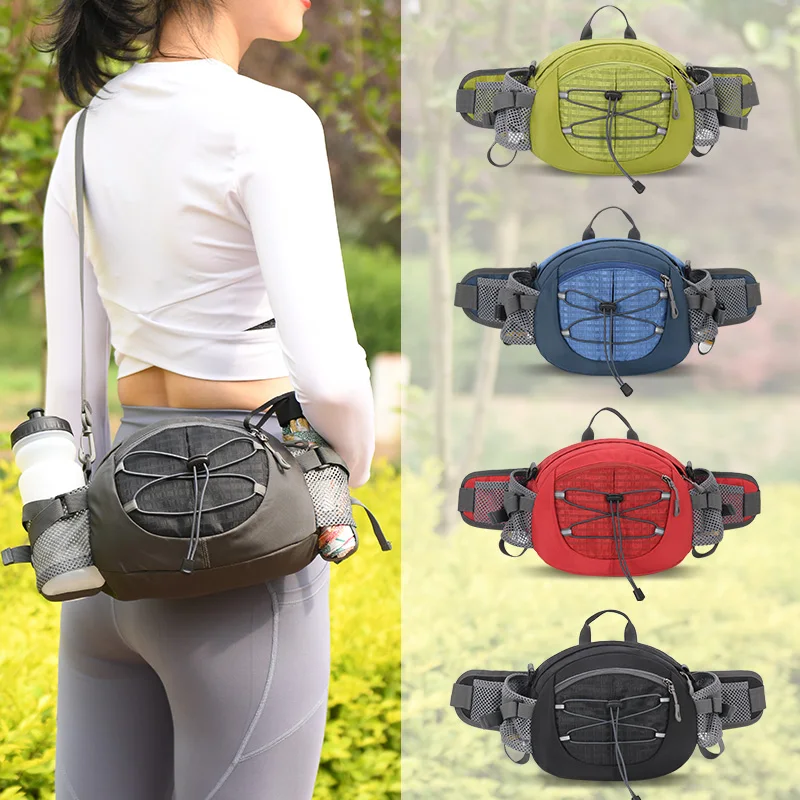 Купи Men Running Waist Bag Shoulder Sling Bag Outdoor Sport Hiking Phone Pouch Women City Running Fitness Fanny Cycling Belt Bags за 809 рублей в магазине AliExpress