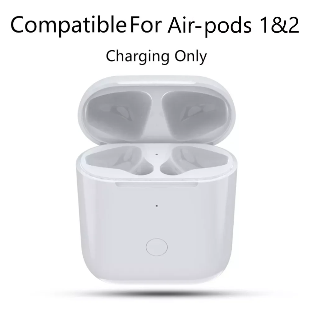 

Replacement Wireless Charging Box with LED Indicator Light for Airpods 1/2 Bluetooth Earphone 450mAh Charger Box for Airpods Pro