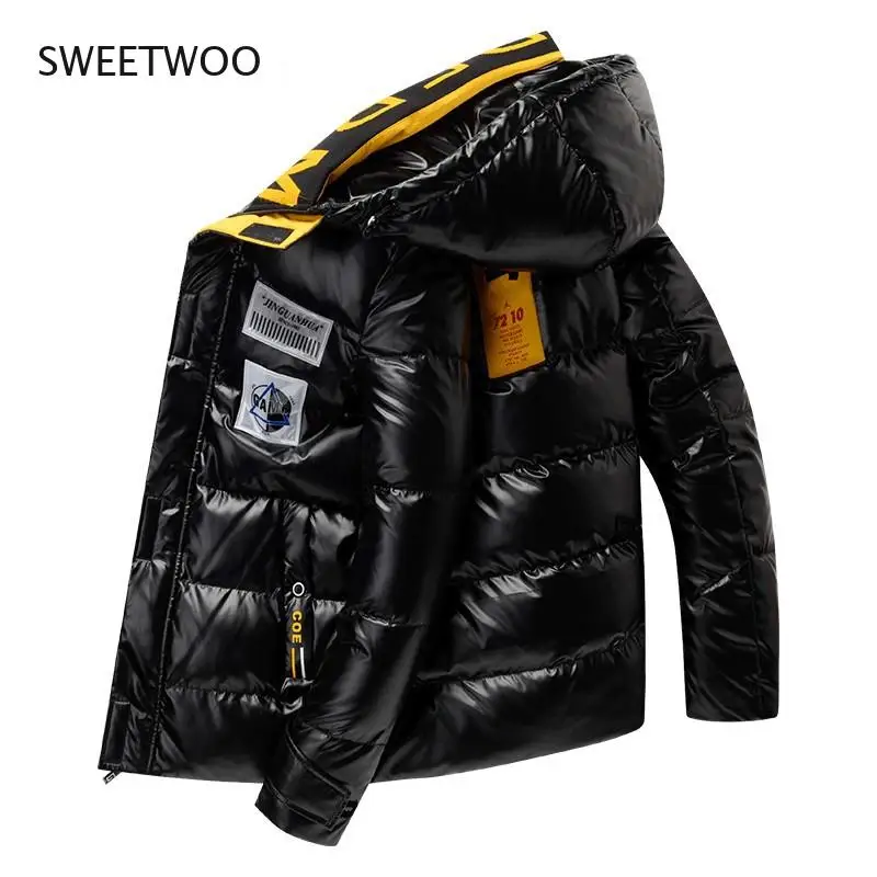Winter Male jacket warm fashion Hip hop Streetwear men's winter parka letter printing coat quality men's down jackets brand